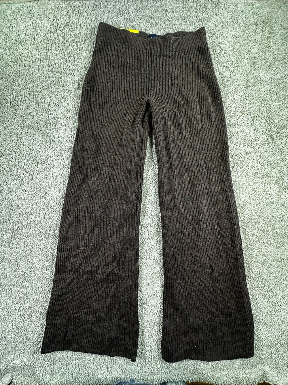 GAP Ribbed Knit Wide Leg Pants Size Small S Brown